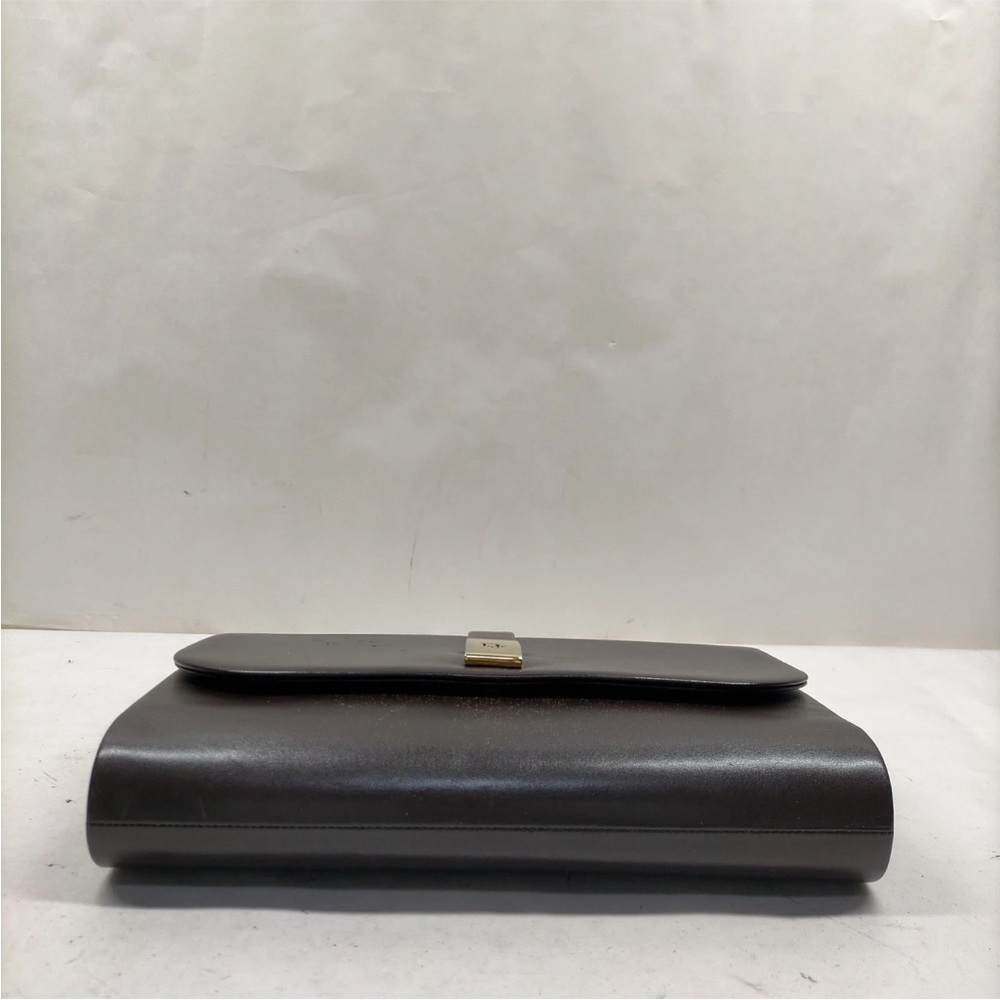 Dior leather shoulder bag brown and gold - Picture 8 of 13